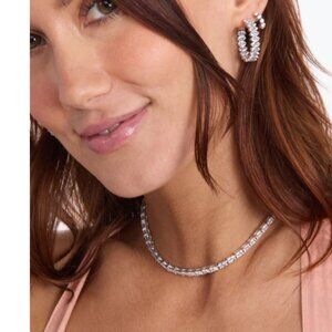 Melinda Maria Grand Slam Tennis Choker Silver|White Diamondettes NEW